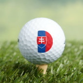 スロバキア国旗（垂直変種） ゴルフボール (インサイチュ 木)