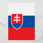 スロバキア国旗 箔招待状 (正面)
