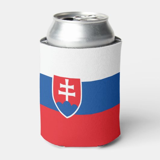 スロバキア国旗 缶クーラー (缶正面)