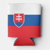 スロバキア国旗 缶クーラー (正面)