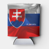 スロバキア国旗 缶クーラー (正面)