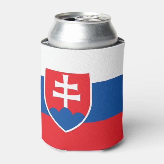 スロバキア国旗 缶クーラー (缶正面)