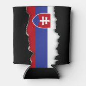 スロバキア国旗 缶クーラー (正面)