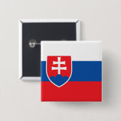 スロバキア国旗 缶バッジ (正面&裏面)