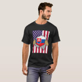 スロバキア国旗Meホームプライドスロバキア系アメリカ Tシャツ (正面フル)