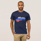 スロバキア旗色マップTシャツ Tシャツ (正面フル)