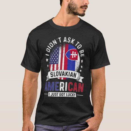 スロバキア系アメリカ諸国国旗プライドスロバキア Tシャツ (正面)