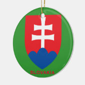 スロバキア*クリスマス飾り セラミックオーナメント (左)