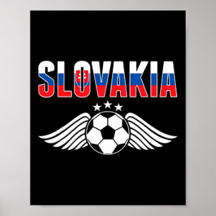 スロバキア サッカー ファン ジャージ - スロバキア国旗 フットボール L ポスター