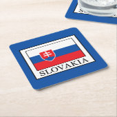 スロバキア スクエアペーパーコースター (アングル)