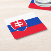 スロバキア スクエアペーパーコースター (アングル)