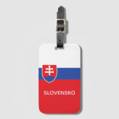 スロバキア スロバキア国旗 エンブレム ヨーロッパ ラゲッジタグ (正面縦)