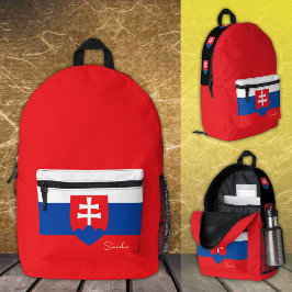 スロバキア,バックパック,スロバキア国旗/愛国的 プリントバックパック