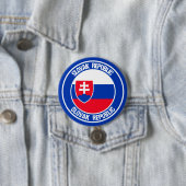 スロバキア·ラウンド·エンブレム 缶バッジ (インサイチュ)