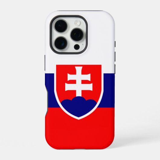 スロバキア 国旗 iPhoneケース (裏面)