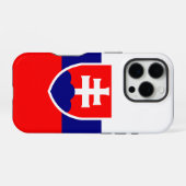 スロバキア 国旗 iPhoneケース (裏面横)