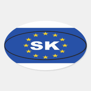 スロバキアSKの欧州連合 楕円形シール