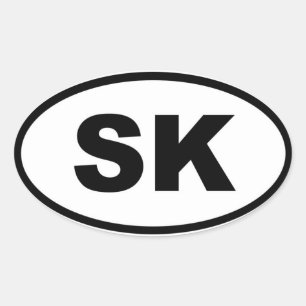 スロバキアSKヨーロッパ 楕円形シール