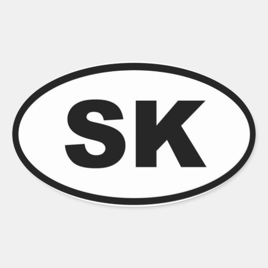スロバキアSKヨーロッパ 楕円形シール (正面)