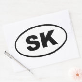 スロバキアSKヨーロッパ 楕円形シール (封筒)