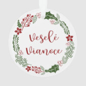 スロバキメリークリスマスリースヴェセレ・ヴィアノース オーナメント (裏面)