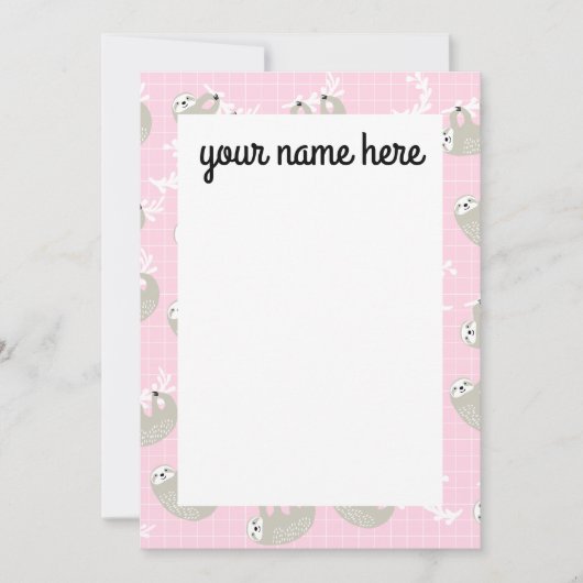 スロパーソナライズされたスノート サンキューカード (正面)