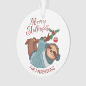 スロパーソナライズされたスメリーマスクリスマススロース オーナメント (正面)