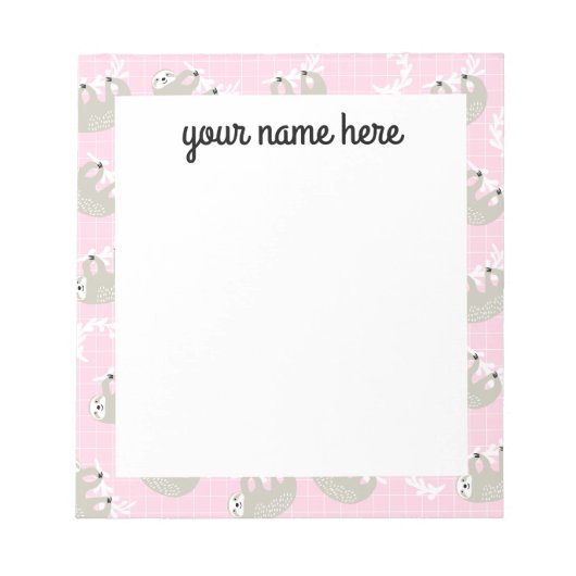 スロパーソナライズされたースメモ帳 ノートパッド (正面)