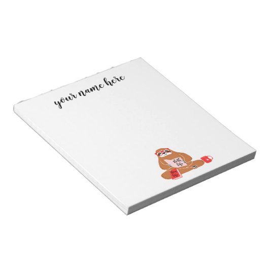 スロパーソナライズされたースメモ帳 ノートパッド (アングル)