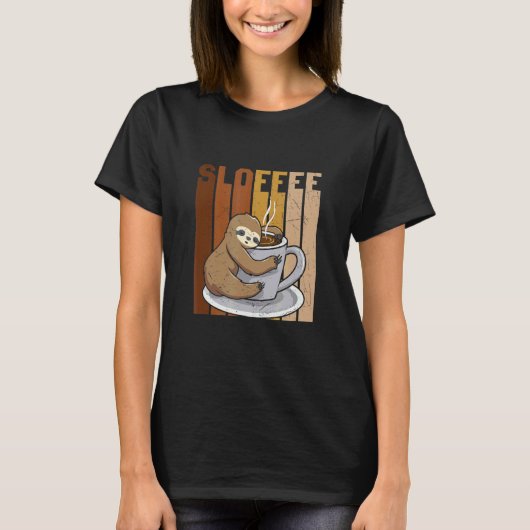 スロフィー・コーヒー・ドリンカースロース Tシャツ (正面)