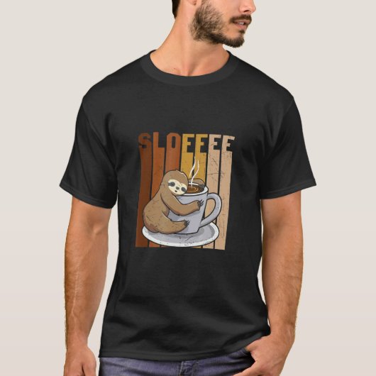 スロフィー・コーヒー・ドリンカースロース Tシャツ (正面)