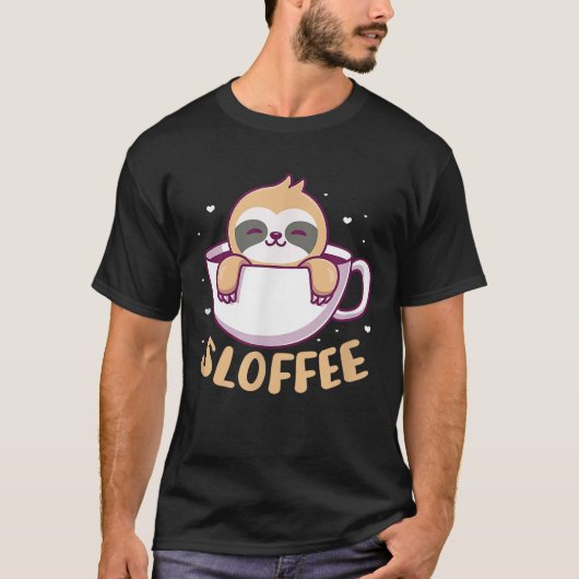 スロフスロッスコーヒーかわいい Tシャツ (正面)