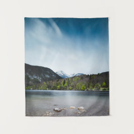 スロベニアのアルプスとボーヒニ湖 タペストリー