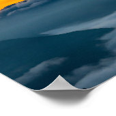 スロベニアのウルシュジャ・ゴラ上空のオレンジ色の日の出の空 ポスター (角)