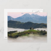 スロベニアのカードに山を持つ聖トマス教会 ポストカード (正面/裏面)