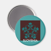スロベニアのカーネーション磁石 マグネット (正面/裏面)