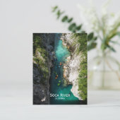 スロベニアのコバリドのソカ川。アルパインのおとぎ話。 ポストカード (スタンド正面)