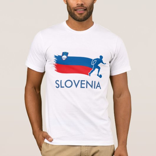 スロベニアのサッカーの旗 Tシャツ (正面)