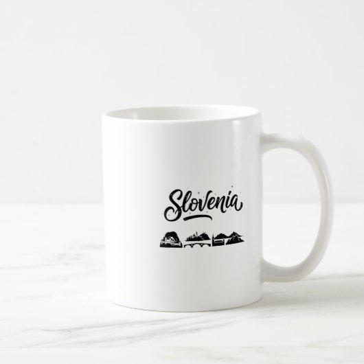 スロベニアのスカイラインの旅行の休日のおしゃれ コーヒーマグカップ (右)