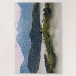 スロベニアのセントトーマス教会そして山 ジグソーパズル