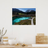 スロベニアのゼレンシにワンダーラスト ポスター (キッチン)