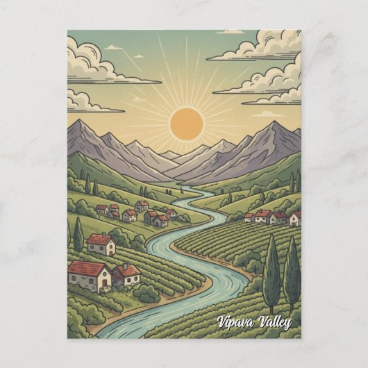 スロベニアのビパババレー ポストカード (正面)