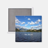 スロベニアのブリード写真 マグネット (正面/裏面)