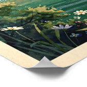スロベニアのブレッド湖のヴィンテージ旅行 ポスター (角)