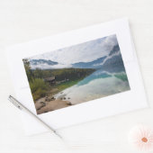 スロベニアのボヒニ湖に沿ったキャビン 長方形シール (封筒)