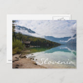 スロベニアのボヒンジ湖沿いのキャビン ポストカード (正面/裏面)