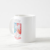 スロベニアのポストイナの紋章 コーヒーマグカップ (正面左)