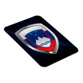 スロベニアのメタリックエンブレム マグネット (右側)