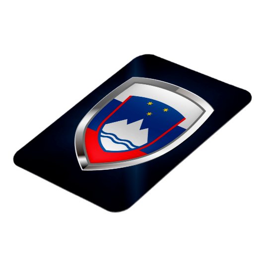 スロベニアのメタリックエンブレム マグネット (左側)