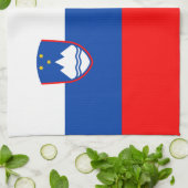 スロベニアの国旗 キッチンタオル (折り畳み)